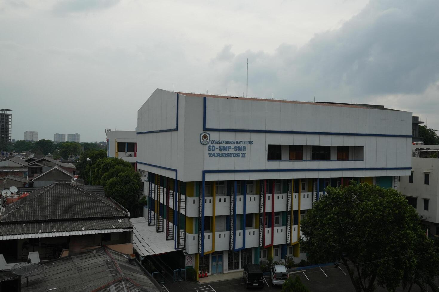 Jakarta Indonesia, 2025 - tarsisius 2, yayasan bunda hati kudus, SD-SMP-SMA Tarsisius ii in west jakarta photo