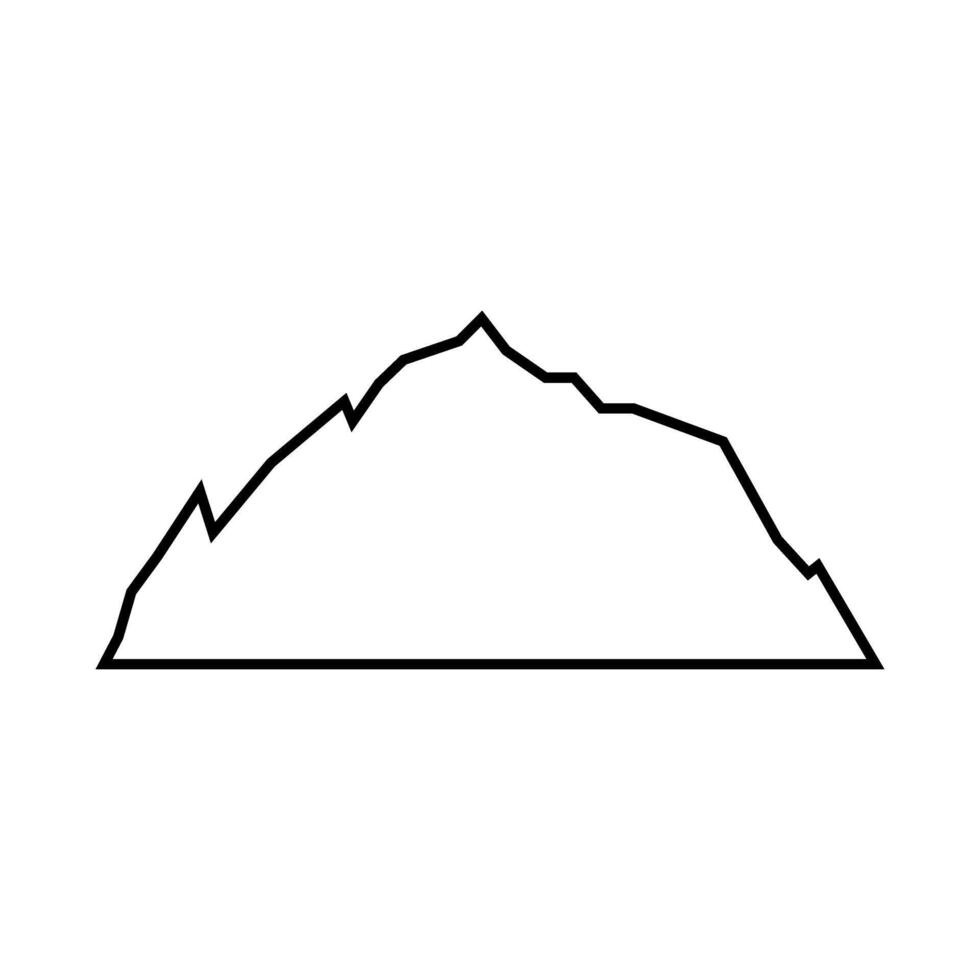 Mountain . Outline illustration of mountain icon for web. vector