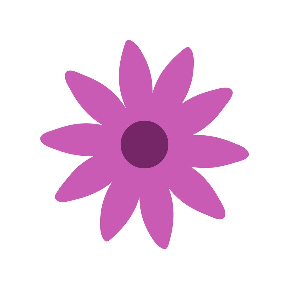 Cute flower decorative icon illustration design graphic flat style pink color vector