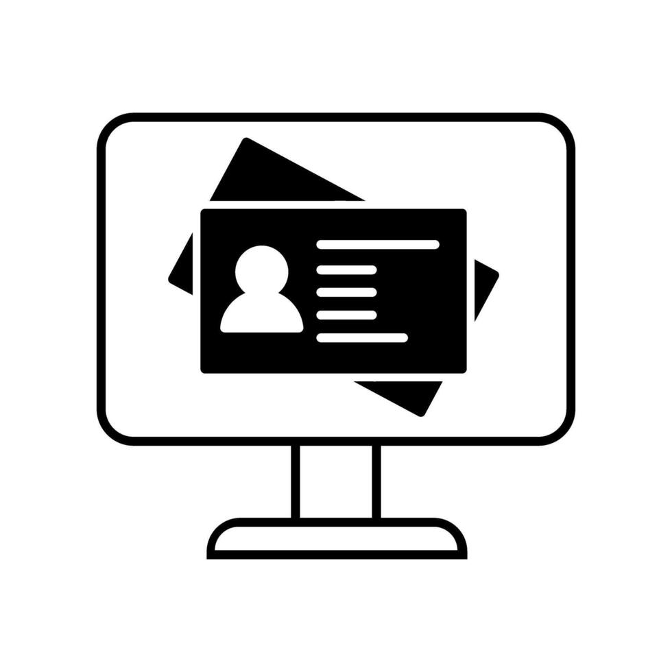 Personal information icon, concept illustration, outline symbol, sign, linear symbol. vector
