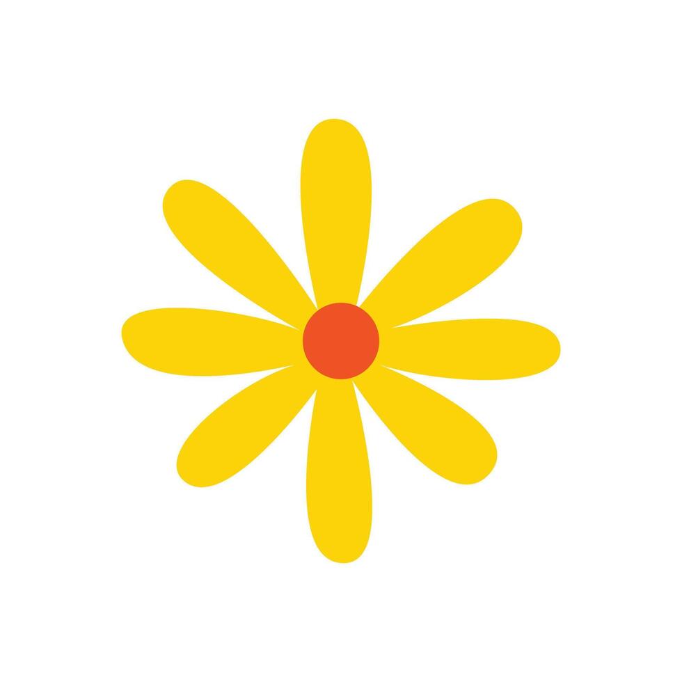Flower flat icon isolated on white background for your web and mobile app design vector