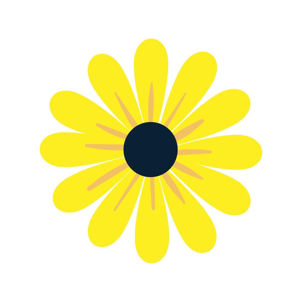 Cute flower carden isolated icon illustration design yellow color vector