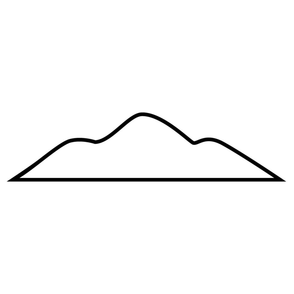 Mountain icon. Flat illustration of mountain icon for web design. vector