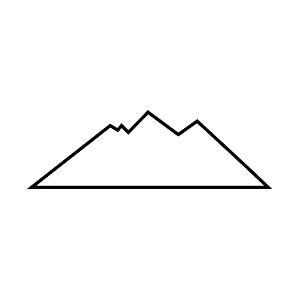 Mountain icon over white background, line style concept, illustration vector