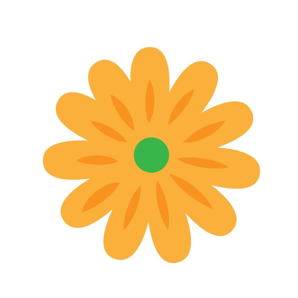 Cute flower decorative icon illustration design graphic flat and simple style vector