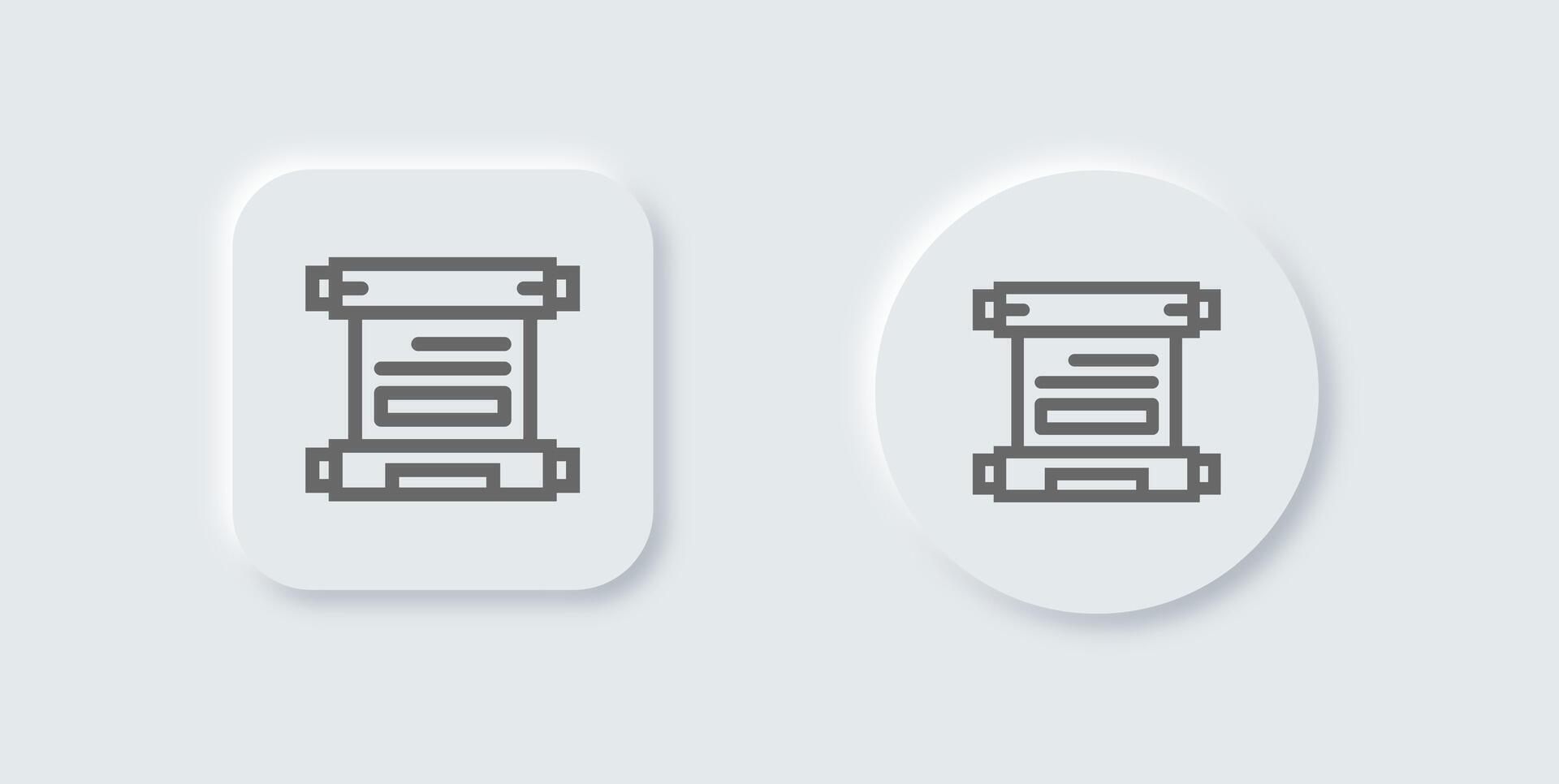 Quest line icon in neomorphic design style. Discovery signs illustration. vector