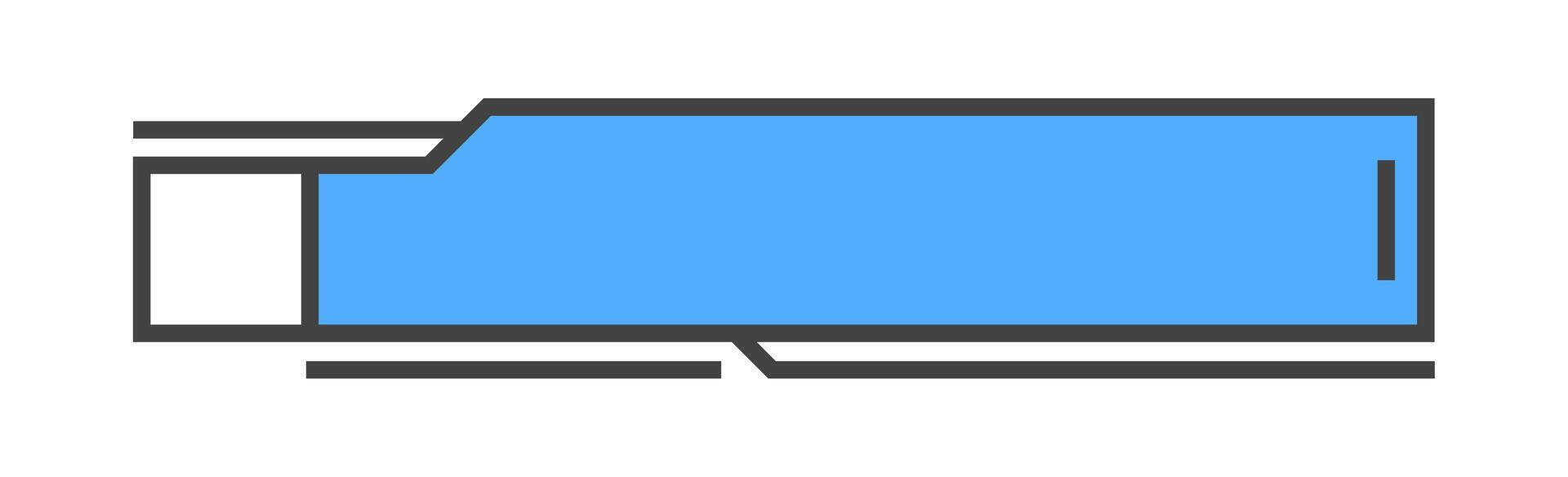 Futuristic element illustration. Colorful lower third overlay, vector