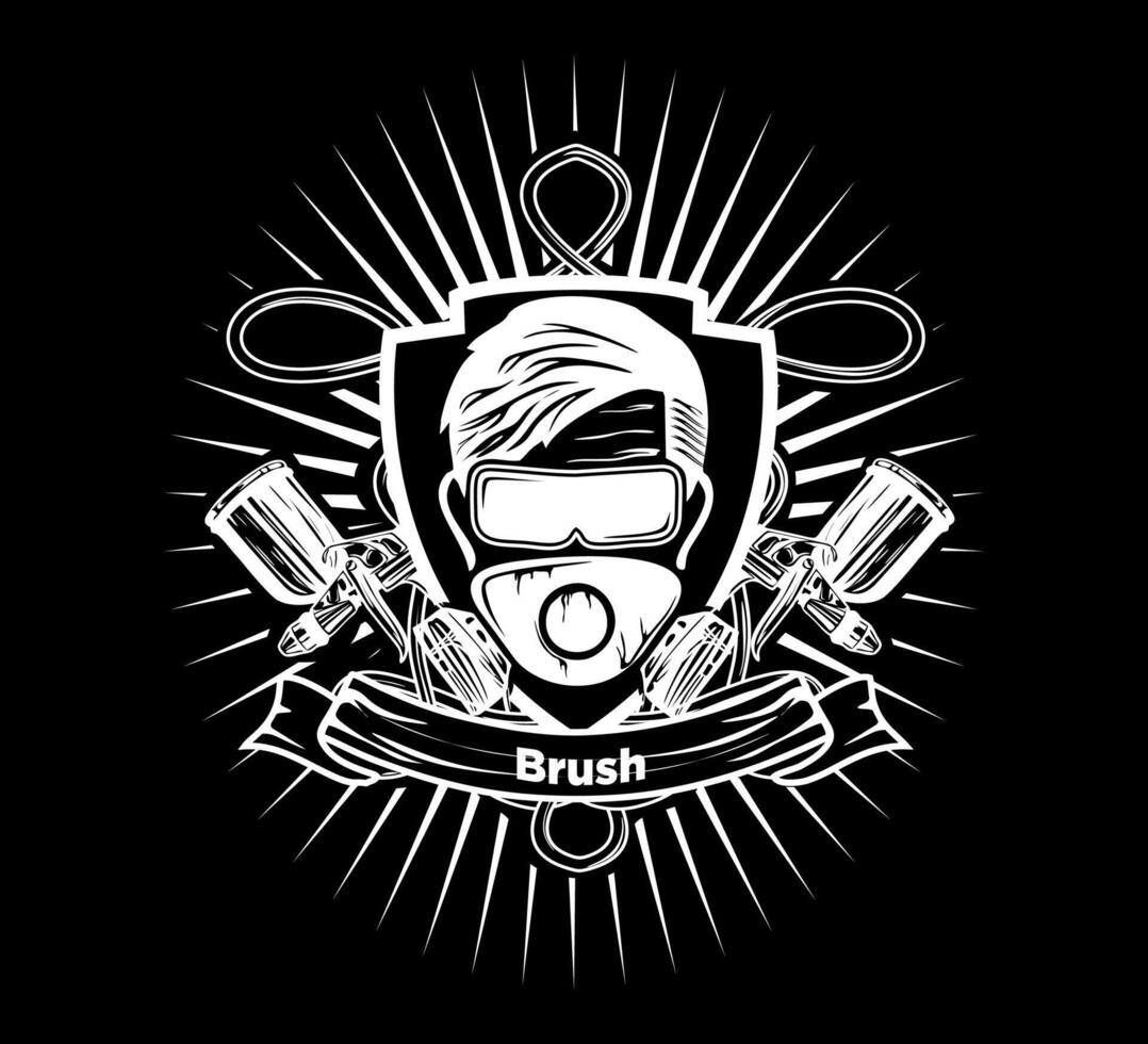a logo for a paintball team vector