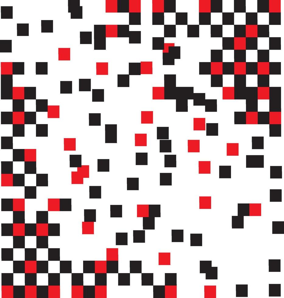 a black and red square pattern on a white background vector