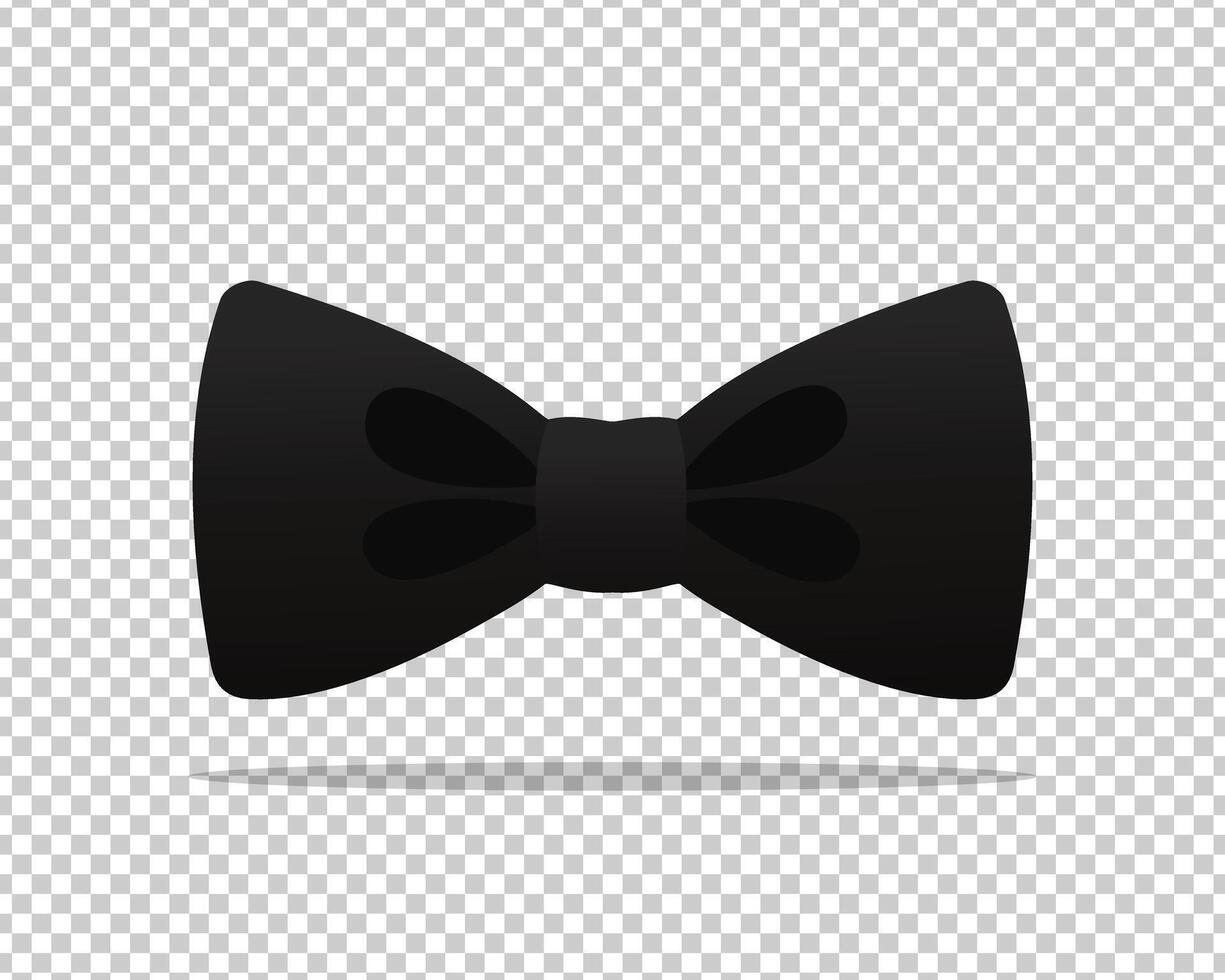 Black bow tie . Tied bow vector