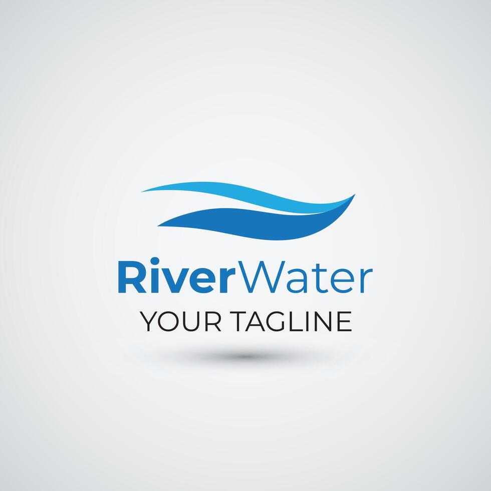 River water logo design abstract template vector