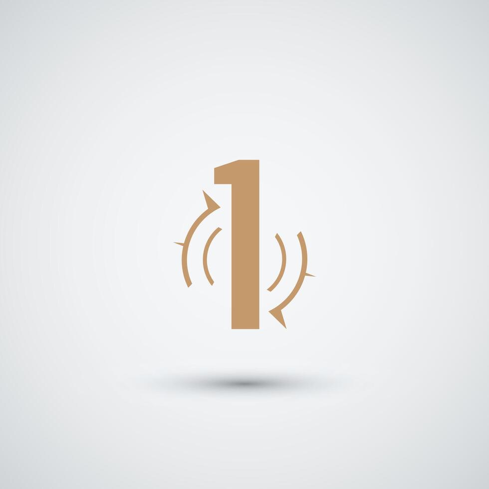 Abstract Number one logo icon design template illustration vector