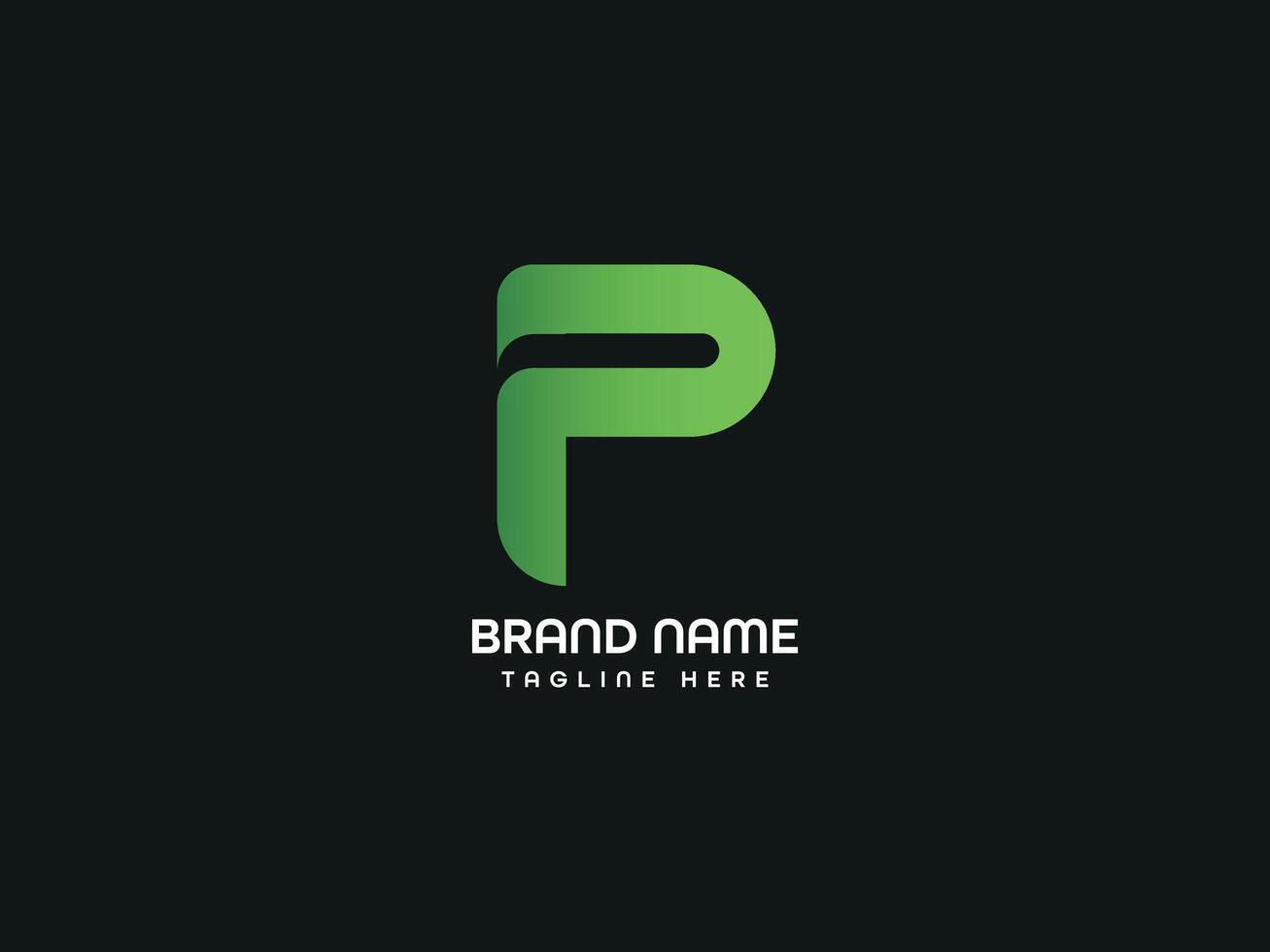 P Letter Mark Logo Design illustration vector