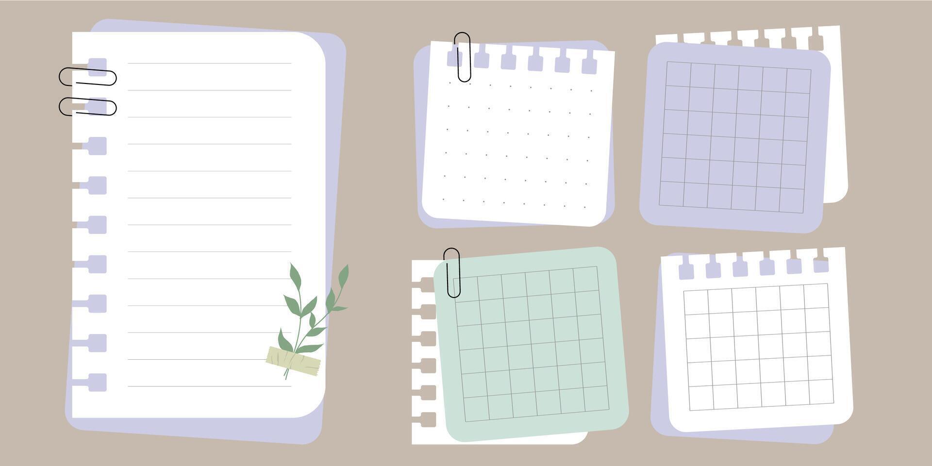 Bullet journal template. Weekly, daily planer. Mental health planer. vector