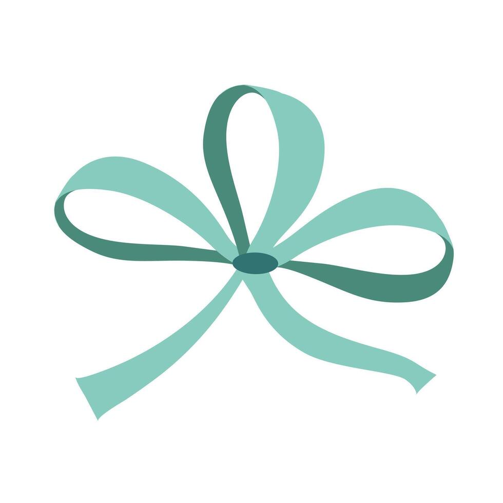 Gift bow in flat style. Concept for invitation, banners, gift cards, greetings or website. illustration on white background. vector