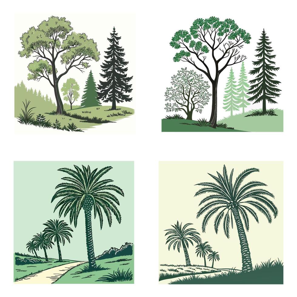Tree art design illustration vector