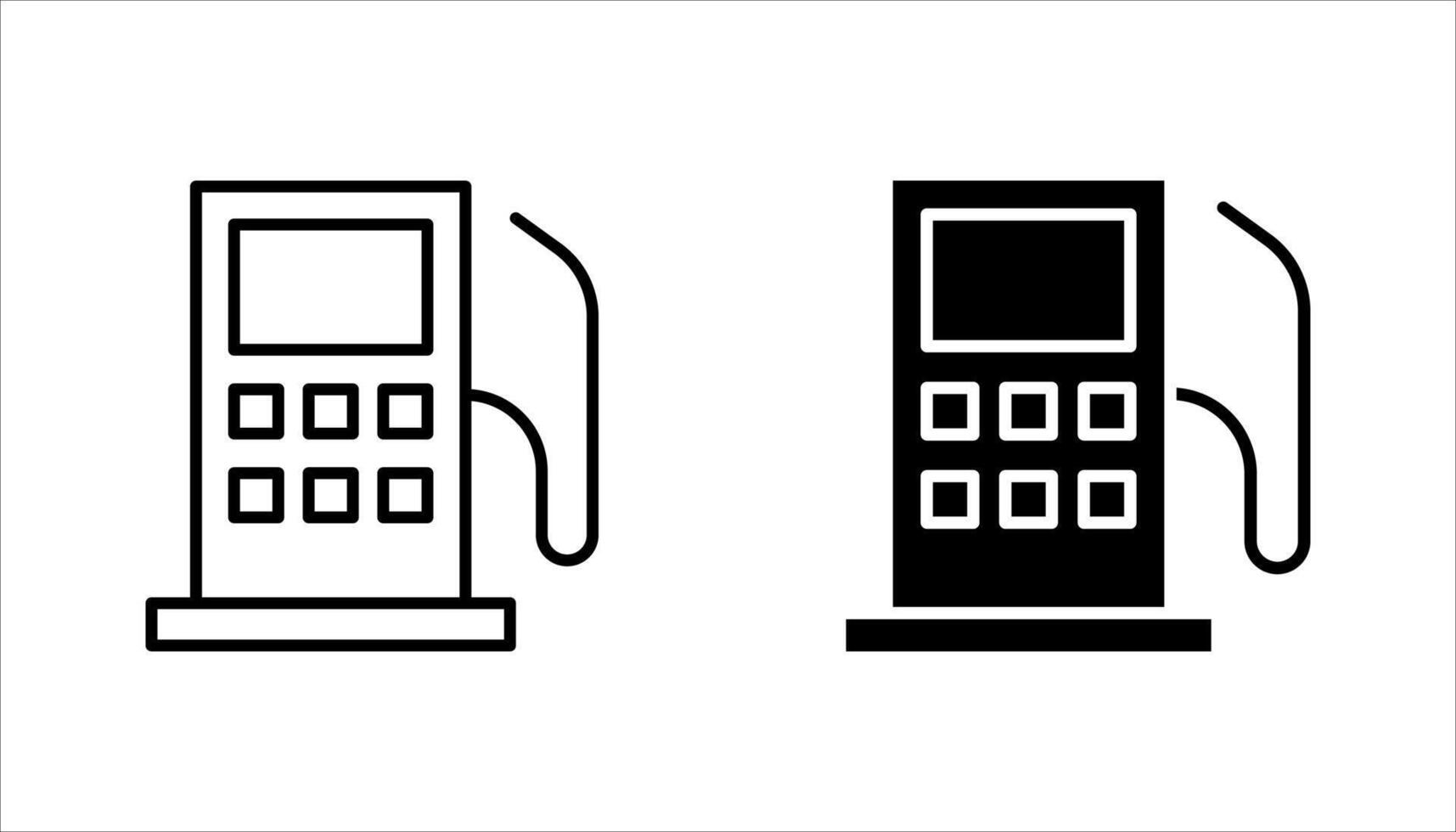 Fuel pump icons, vector
