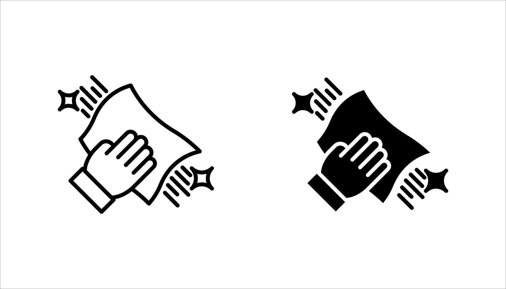 Cleaning cloth line vector