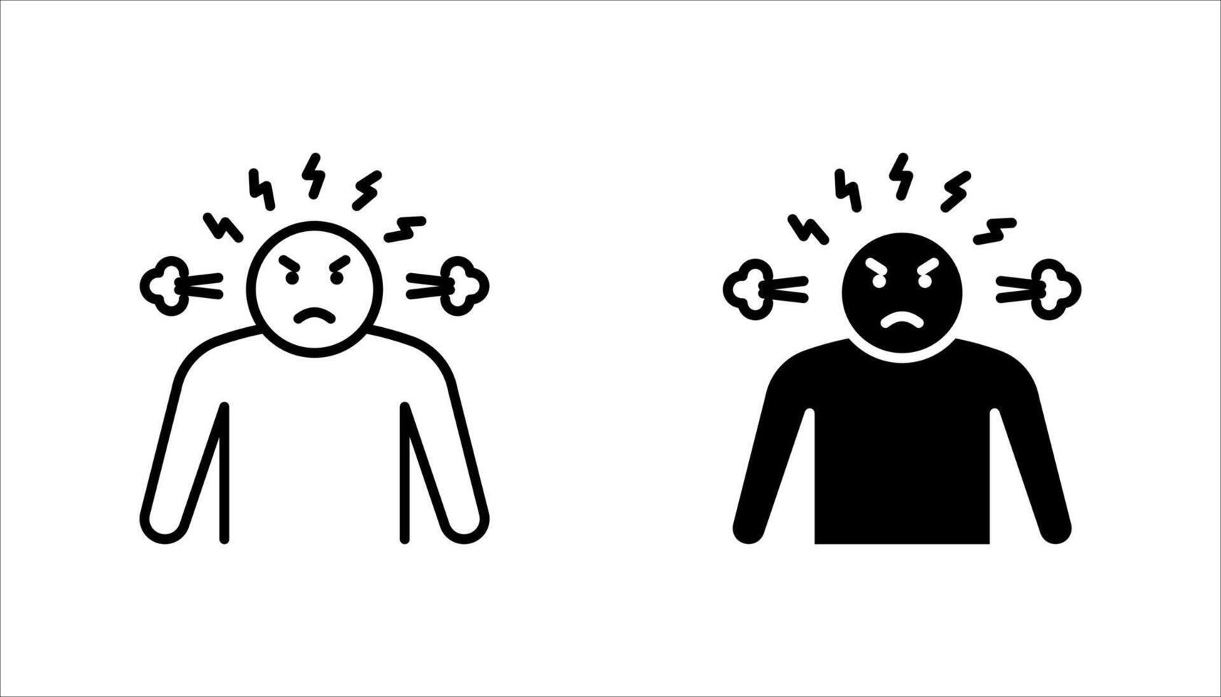 Angry person Stress or anxiety vector