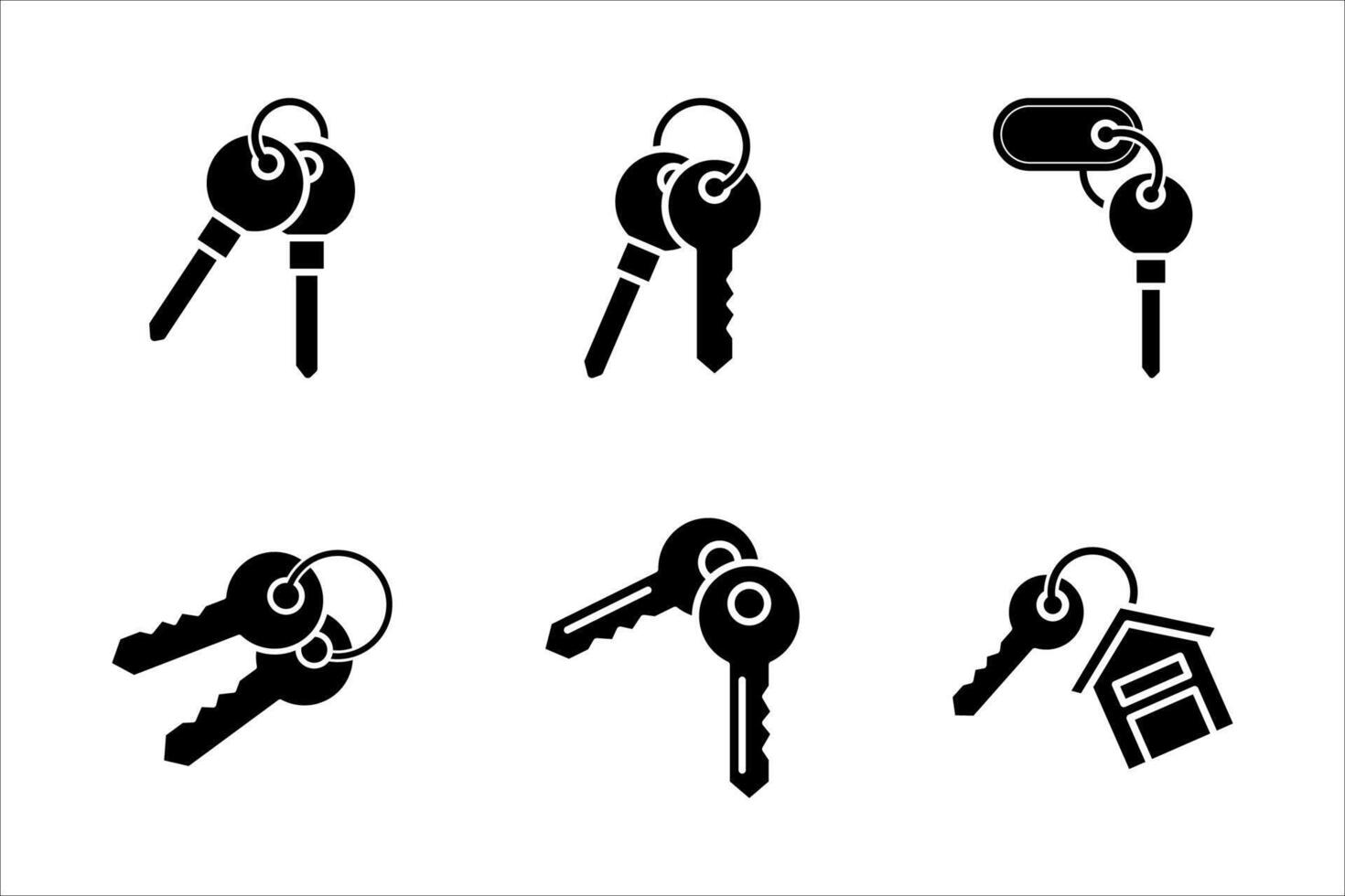 Key icon set. vector