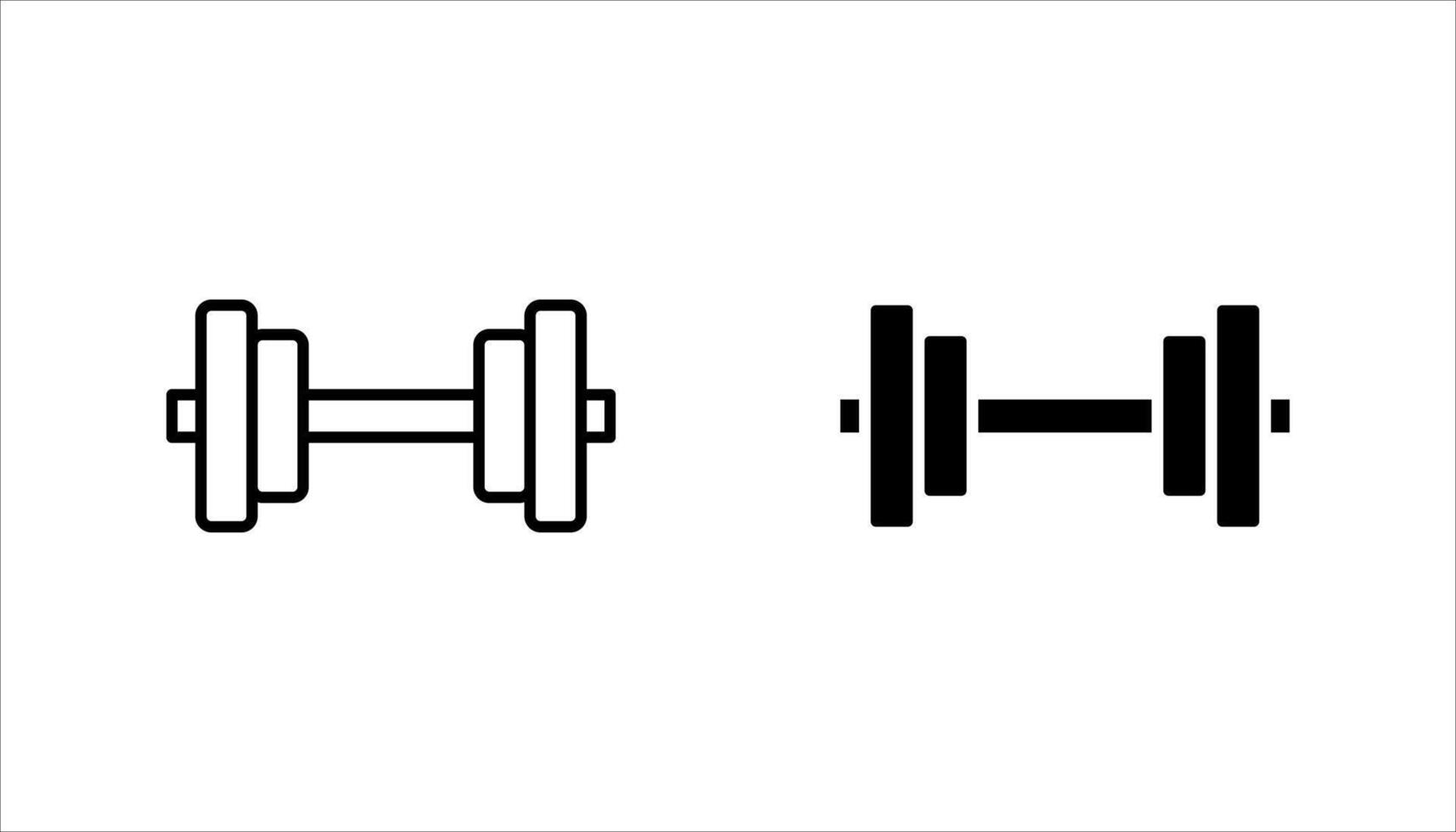 Dumbbell icons set vector
