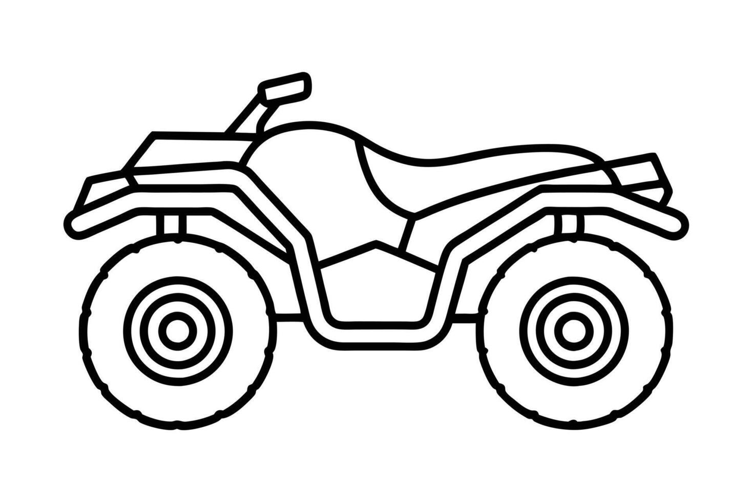 illustration of a modern ATV vector