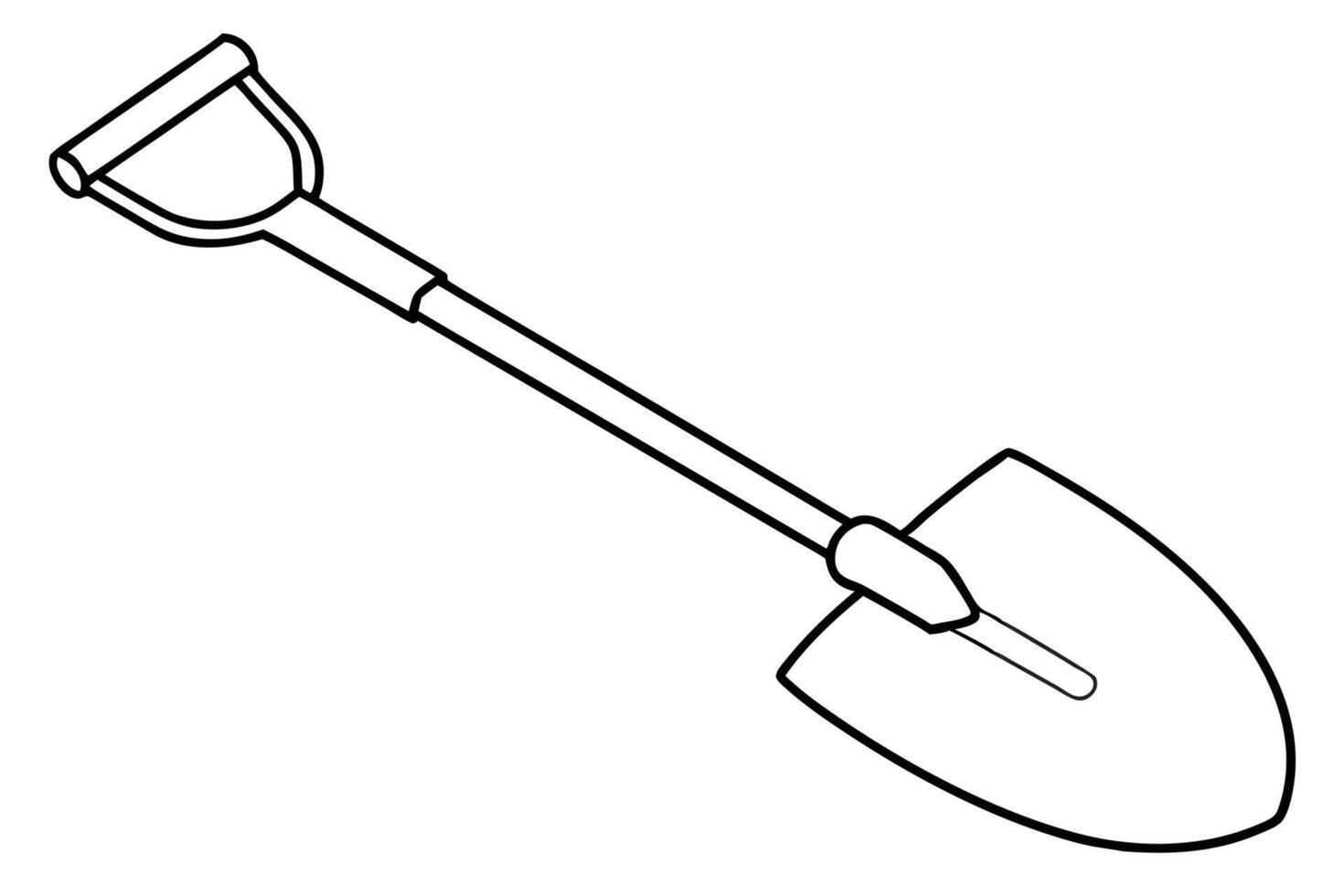 Simple Illustration of a Shovel vector