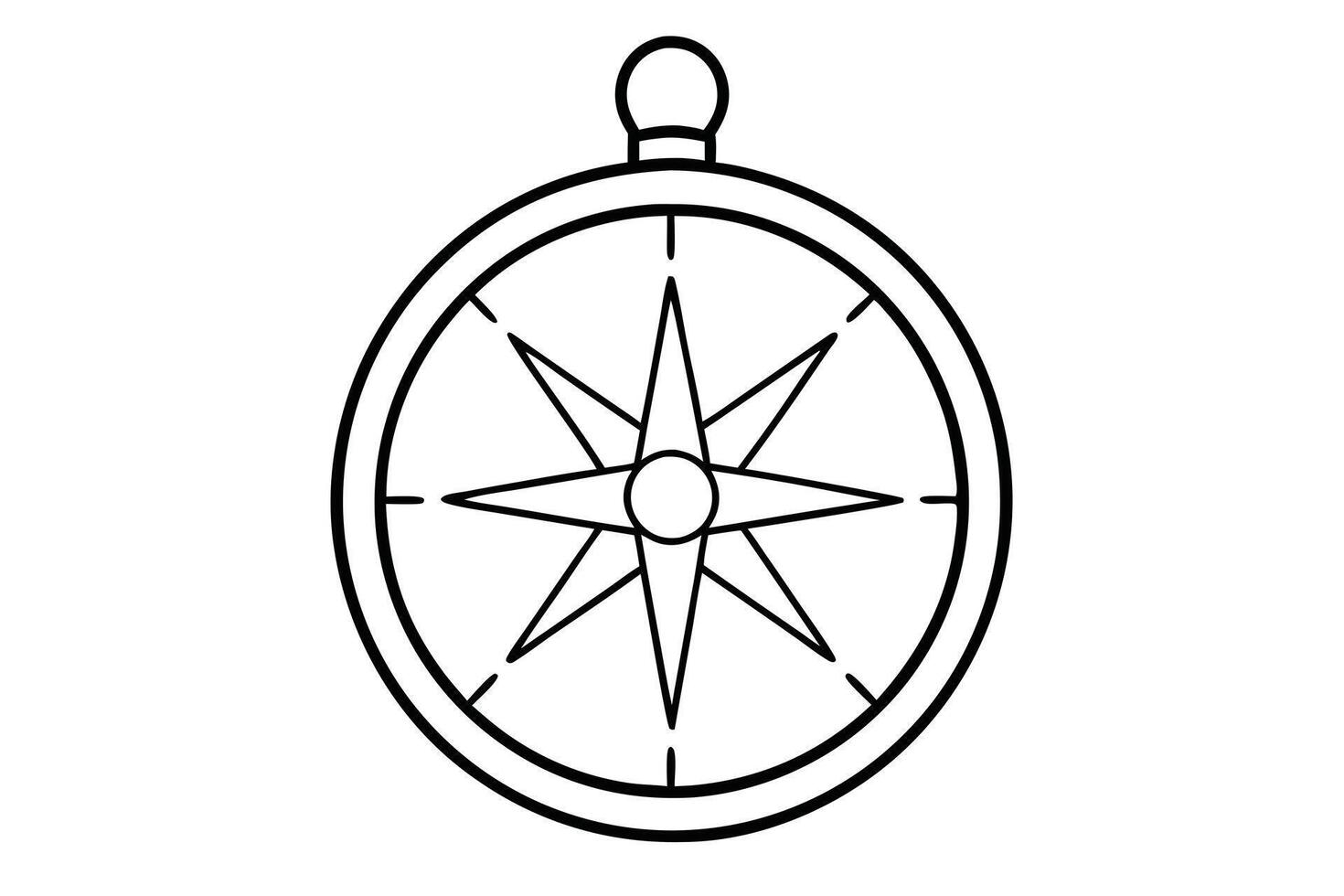 Compass icon, perfect for navigational themes. vector