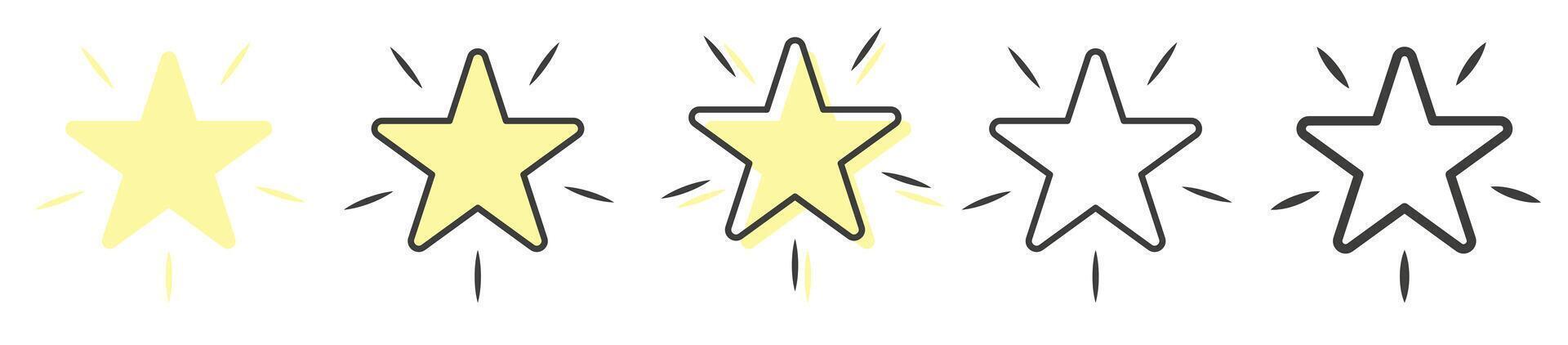 Christmas stars line icons. Set of icons for Christmas. vector