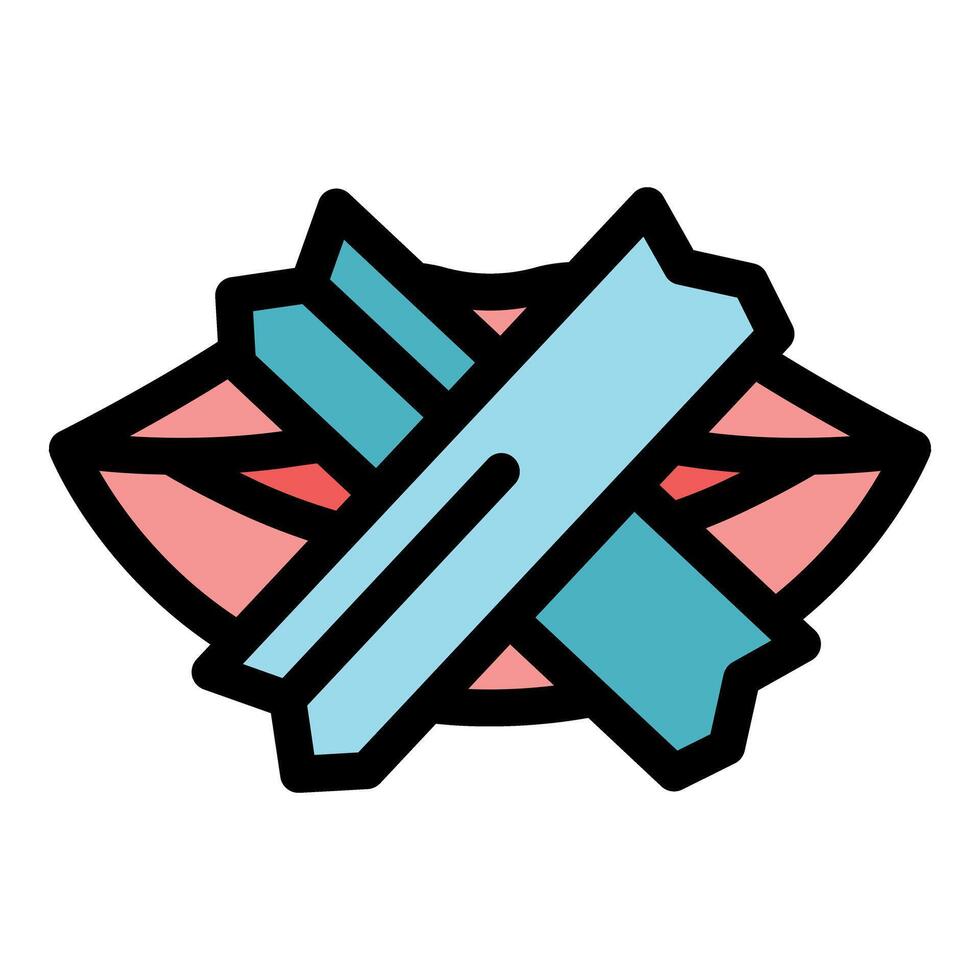 Crossed adhesive tapes sealing lips symbolizing censorship and silence vector