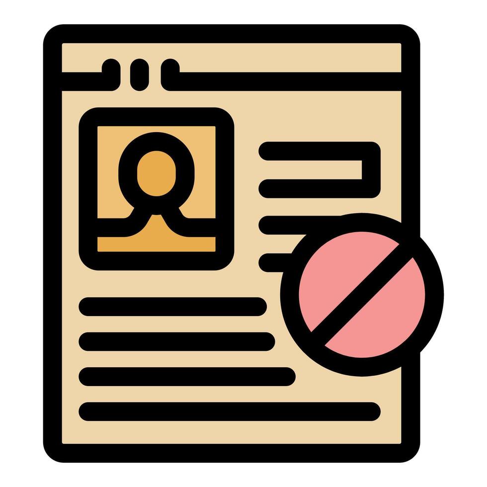 Rejected profile, access denied to user account information vector