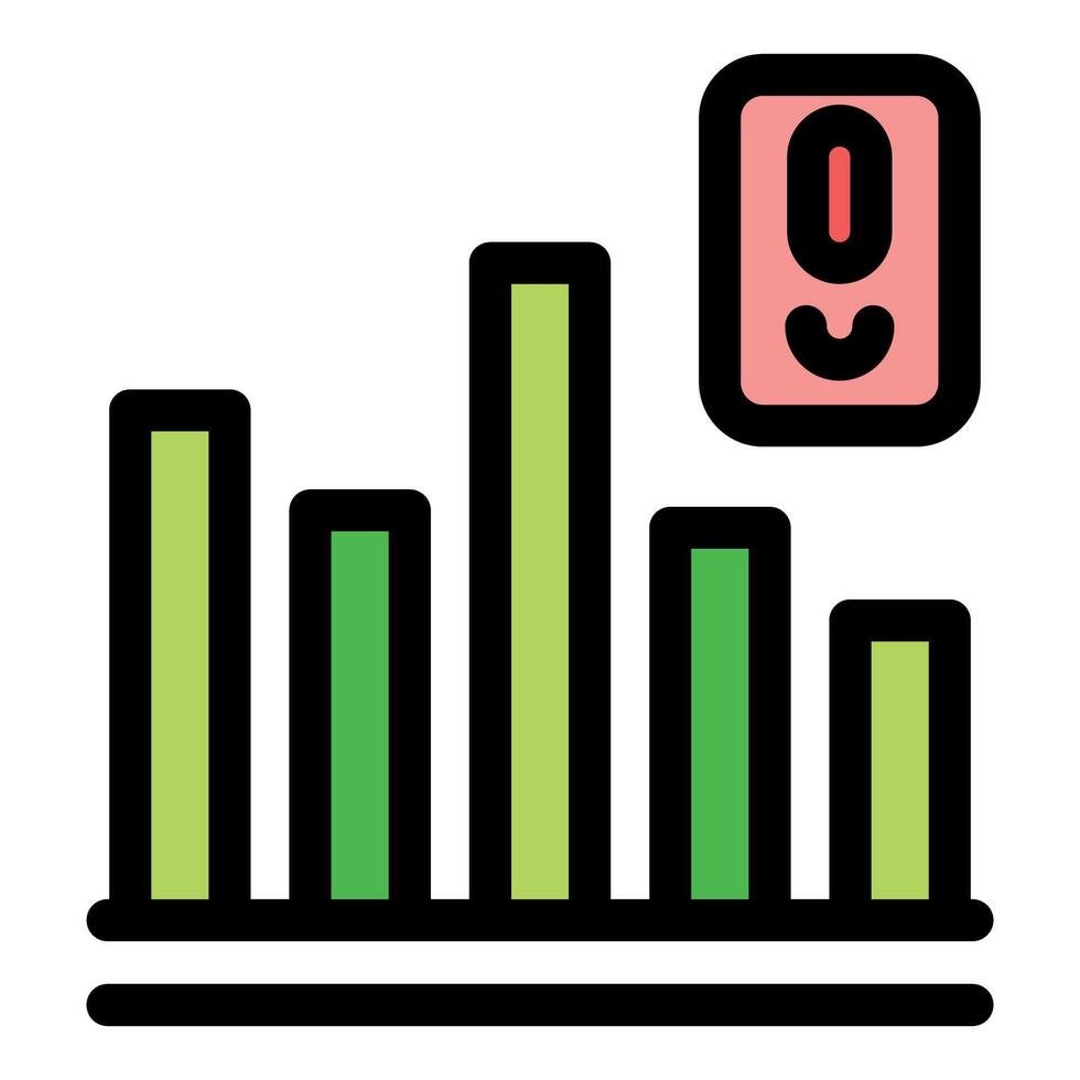 Computer mouse controlling growing bar graph icon showing increase in productivity vector