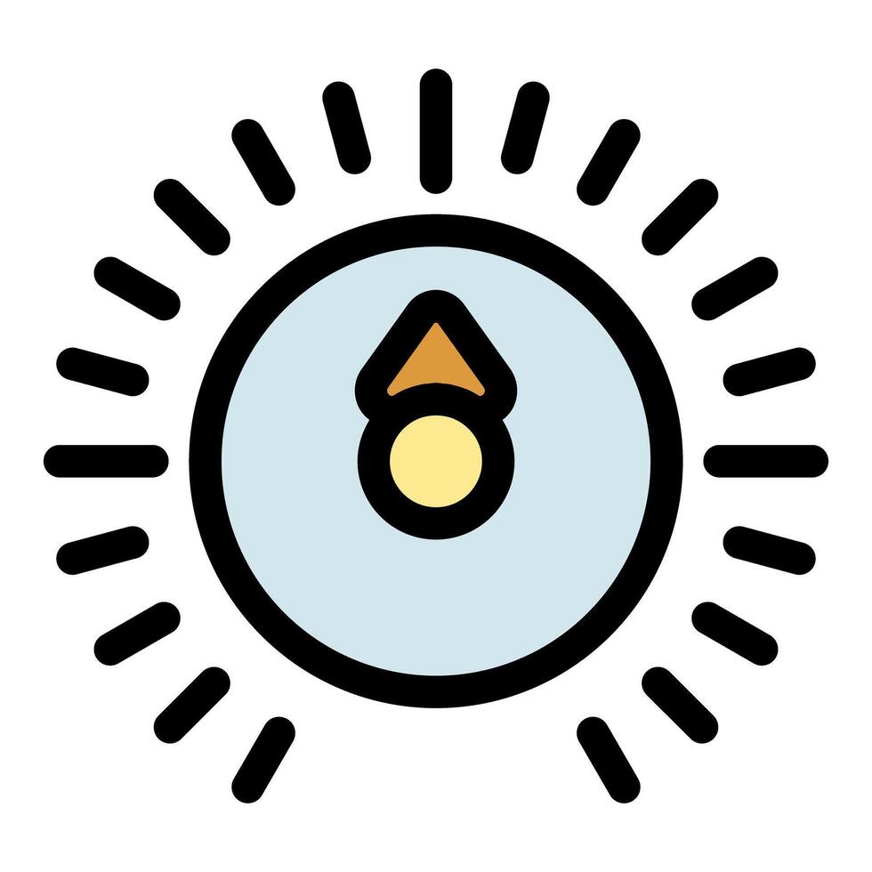 Light bulb shining with rays of light, energy and power icon vector
