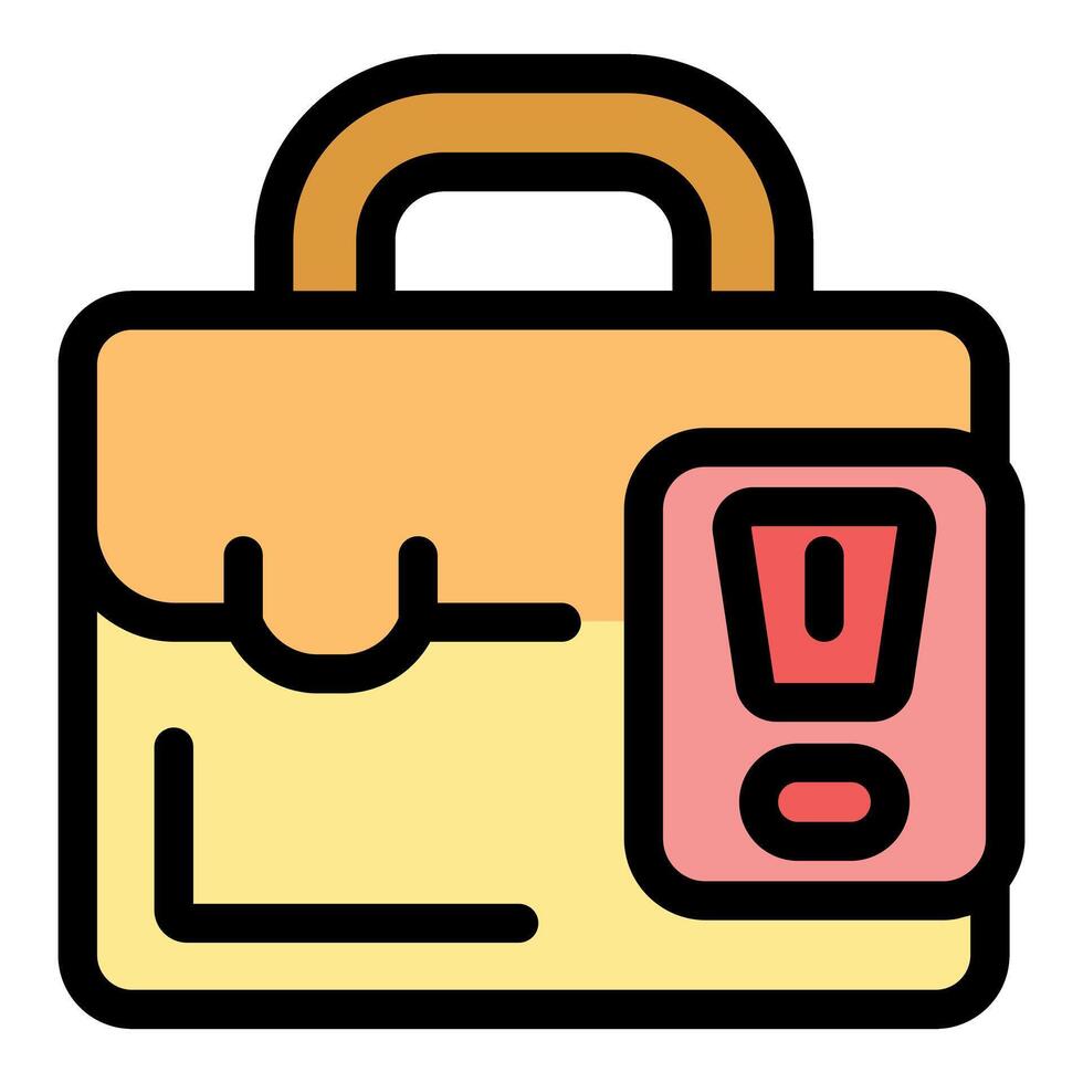 Work bag showing warning sign for important notification vector