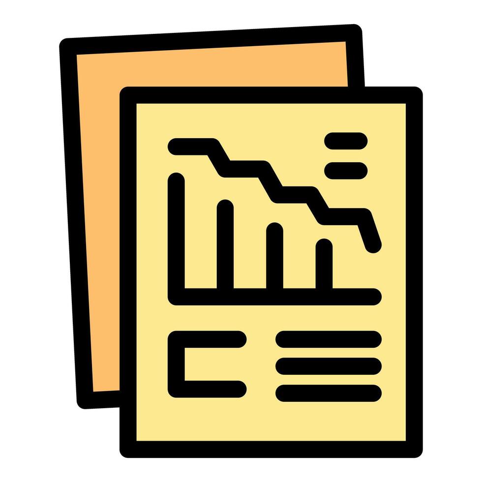 Analyzing financial data with graphical reports vector