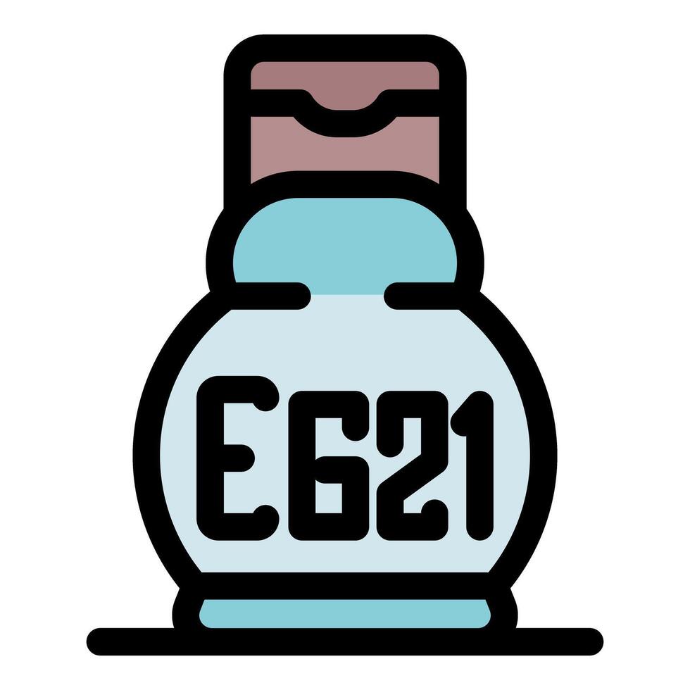 Iconic representation of e621 food additive bottle vector