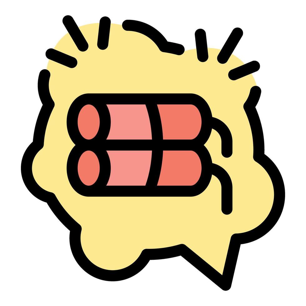 Dynamite sticks exploding inside comic speech bubble with yellow background vector