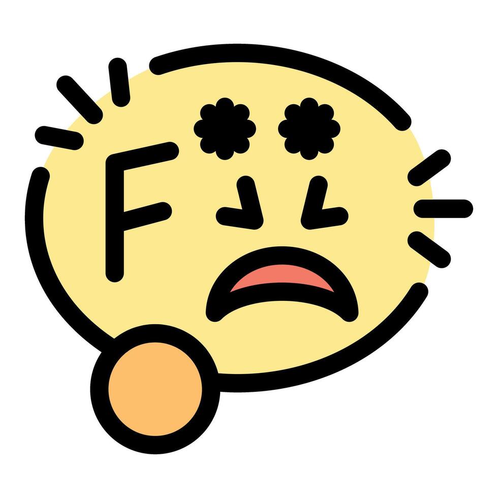 Expressive cartoon face showing frustration and shock vector