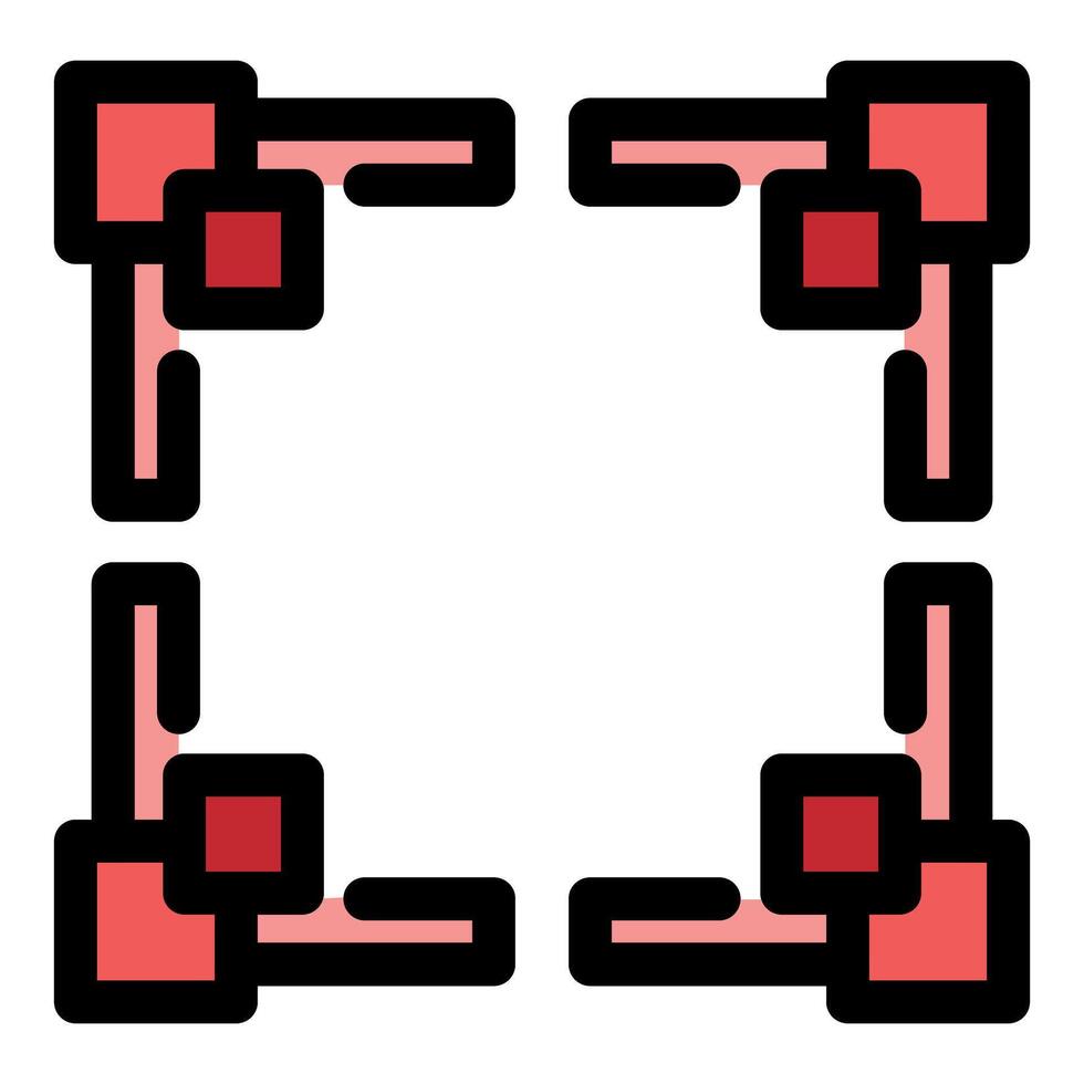 Red square pattern forming a frame with white background vector