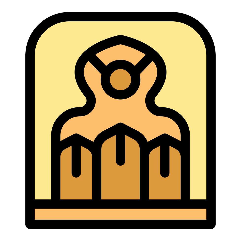 Egyptian amulet representing god osiris standing on a pedestal vector