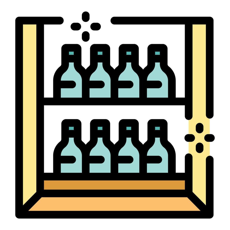 Wine rack storing bottles, displaying collection of wine bottles in modern and stylish way vector