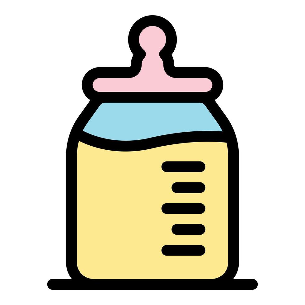 Baby bottle icon representing feeding and infant nutrition vector