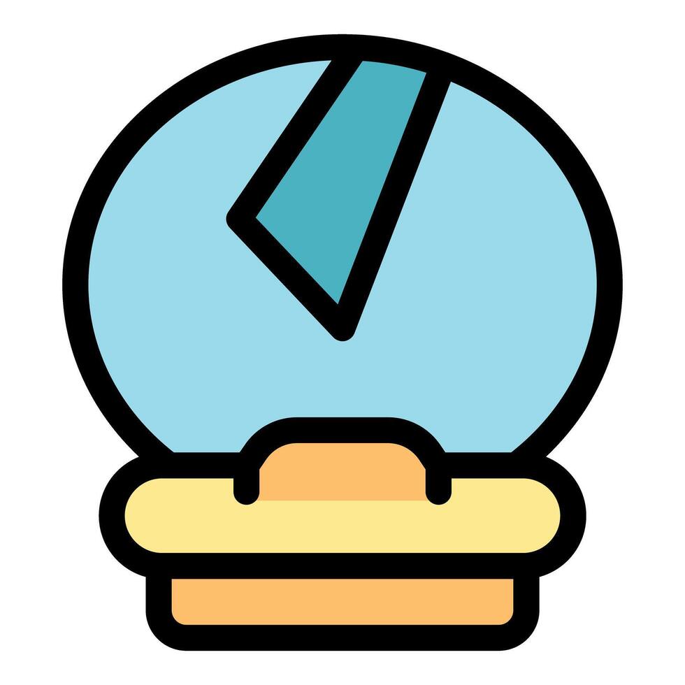 Crystal ball with minimalist geometric design vector