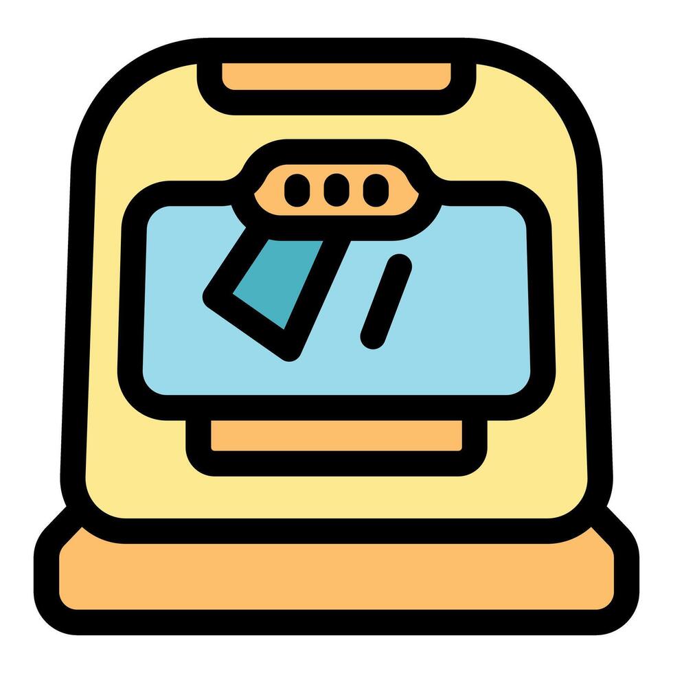 Retro style toaster icon with bold outline vector