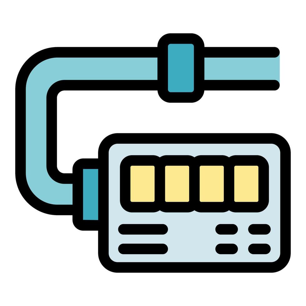 Modern diving computer showing pressure and depth information vector