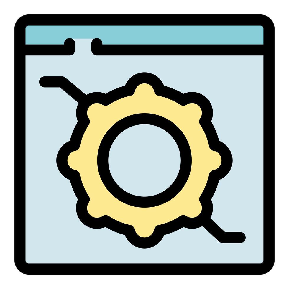 Web page optimization with gear setting representing development and configuration vector