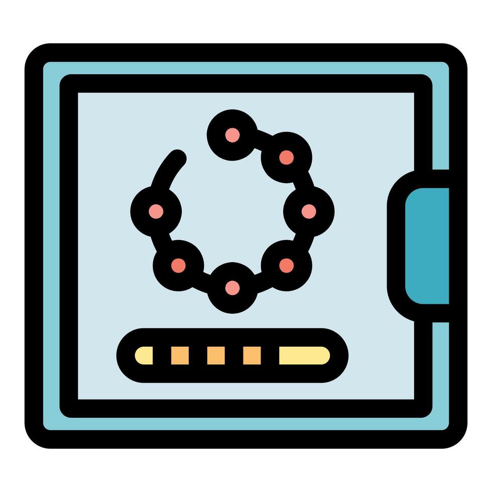 Secure digital safe with blockchain technology concept vector