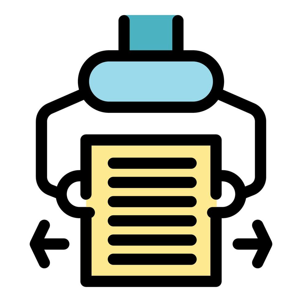 Modern printer icon with document and arrows vector