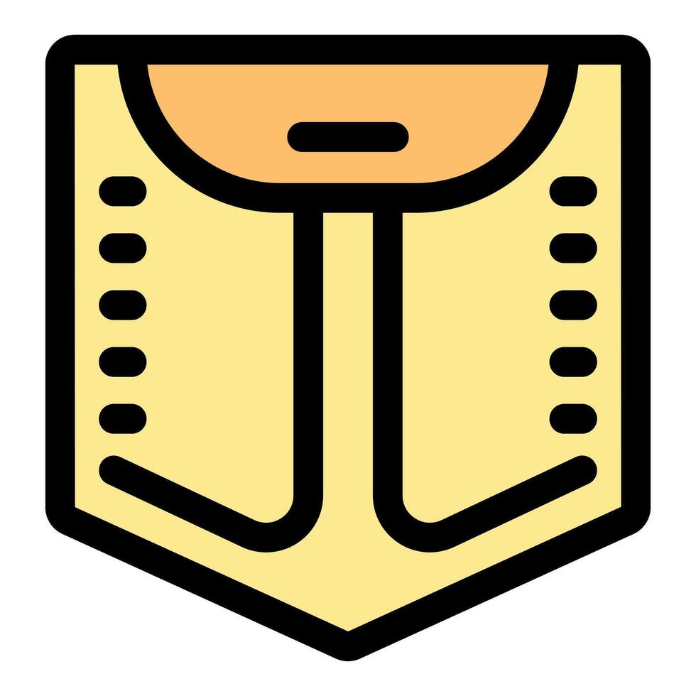 Minimalist line art of a pocket design vector