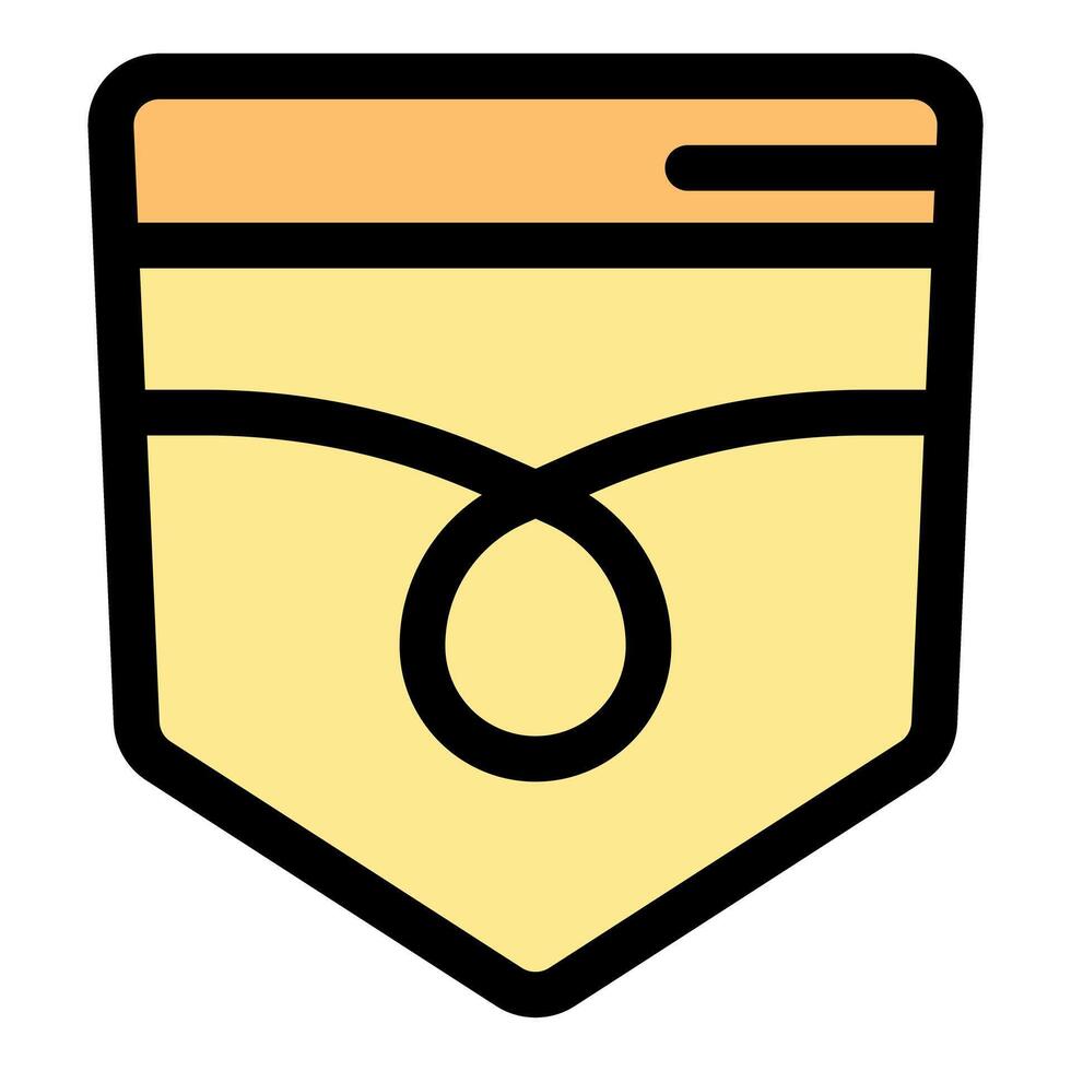 Minimalist yellow underwear icon design vector